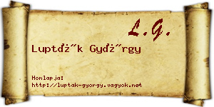 Lupták György névjegykártya
