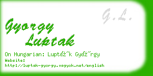 gyorgy luptak business card